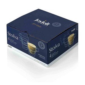 JoyJolt 4 Stoiva Double Wall Stackable Glasses NIB